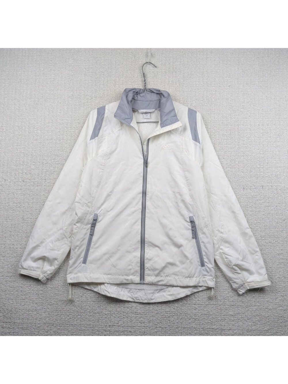 Infiniti White Full Zip Windbreaker White Jacket Women Sz Small Car Racing Gorp